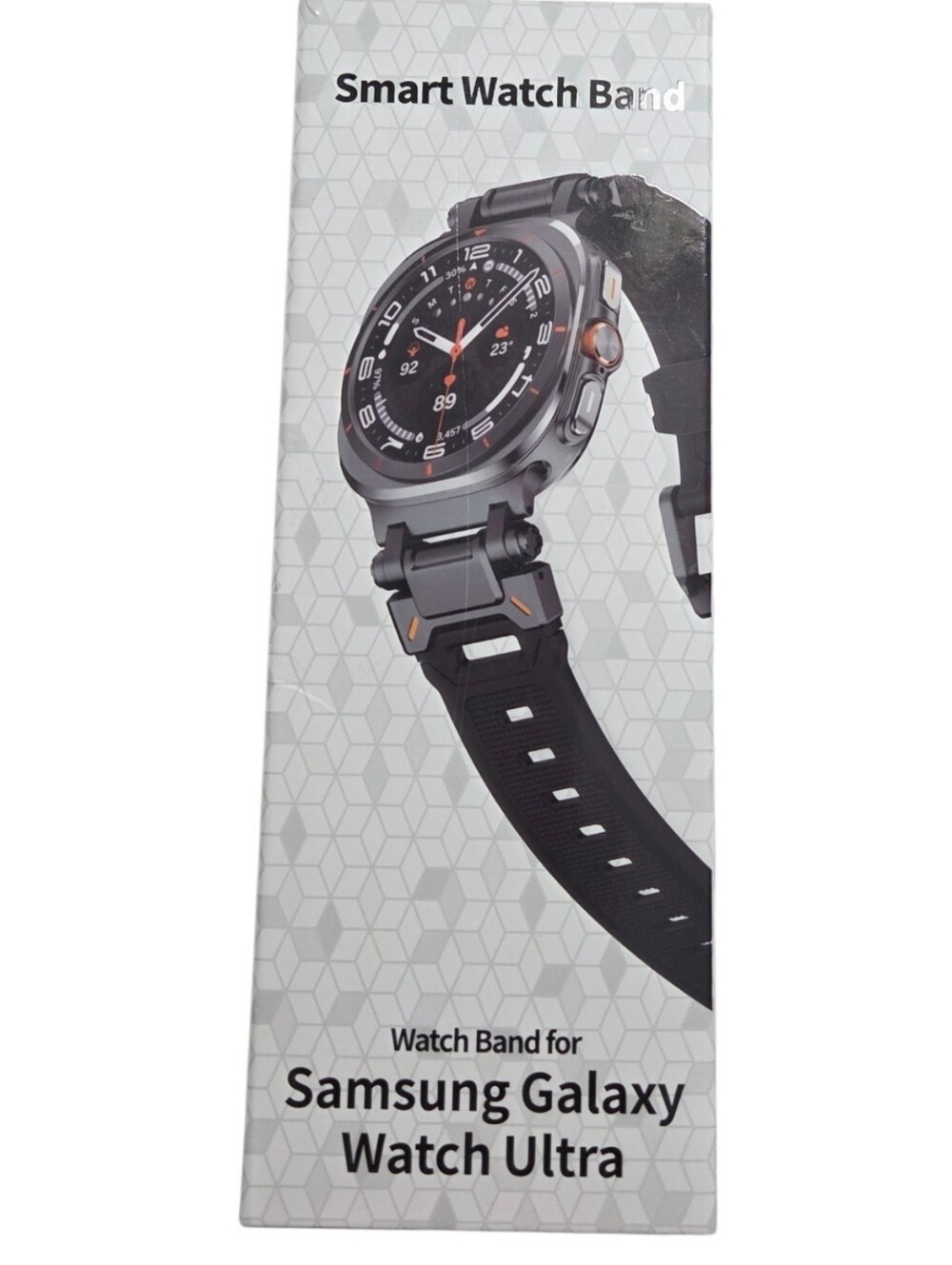 Samsung Galaxy Watch Ultra Black Silicone Sport Band 47mm Replacement Strap